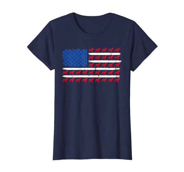 Patriotic American Flag ROTTWEILER Dog lovers gift T-Shirt