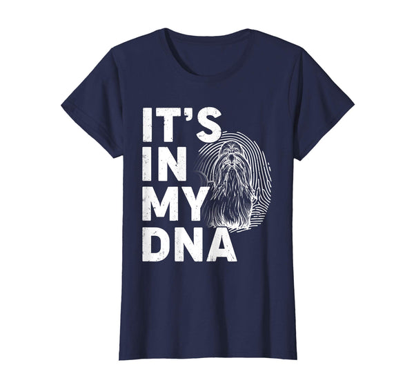 Funny Shih Tzu My DNA Dog Mom Dad Pet Lover T Shirt