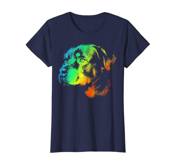 ROTTWEILER Colorful Rainbow Retro T-shirt