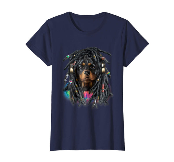 Hippie Rottweiler Dog Dreadlocks, Reggae Dreads T-Shirt