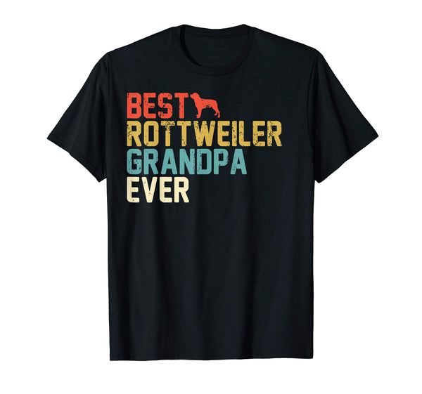 Best ROTTWEILER Grandpa Ever Retro Shirt, Grandpa Gifts