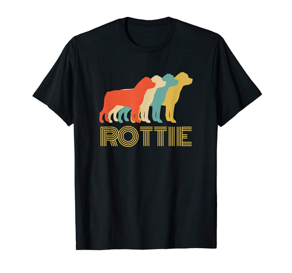 Rottie Rottweiler Dog Breed Lovers Vintage Look Silhouette T-Shirt