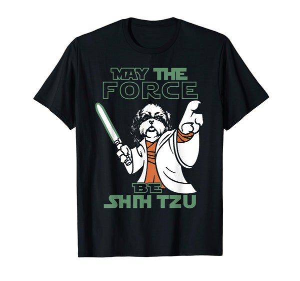 may the force be shih tzu tshirt