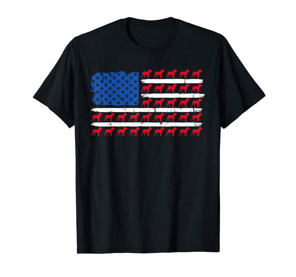 Patriotic American Flag ROTTWEILER Dog lovers gift T-Shirt