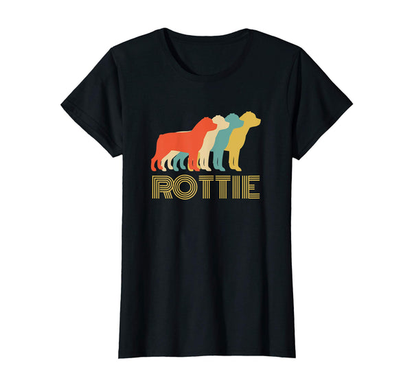 Rottie Rottweiler Dog Breed Lovers Vintage Look Silhouette T-Shirt