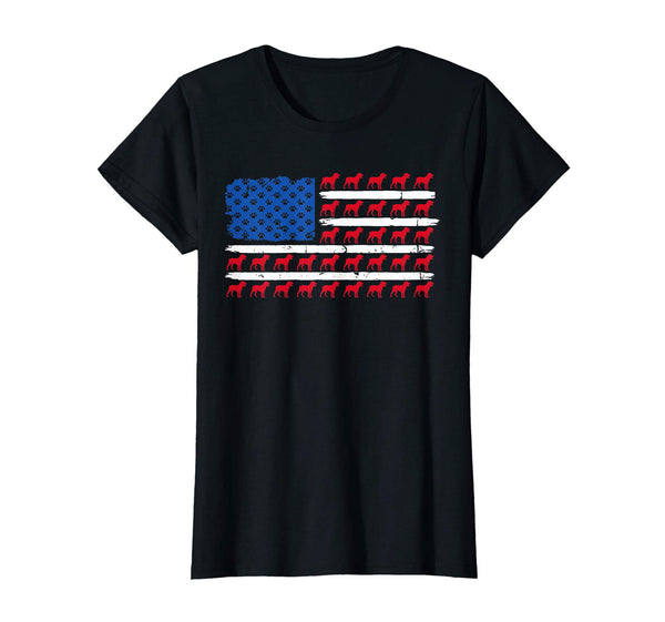 Patriotic American Flag ROTTWEILER Dog lovers gift T-Shirt