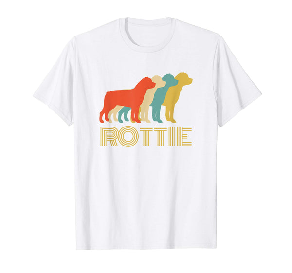 Rottie Rottweiler Dog Breed Lovers Vintage Look Silhouette T-Shirt