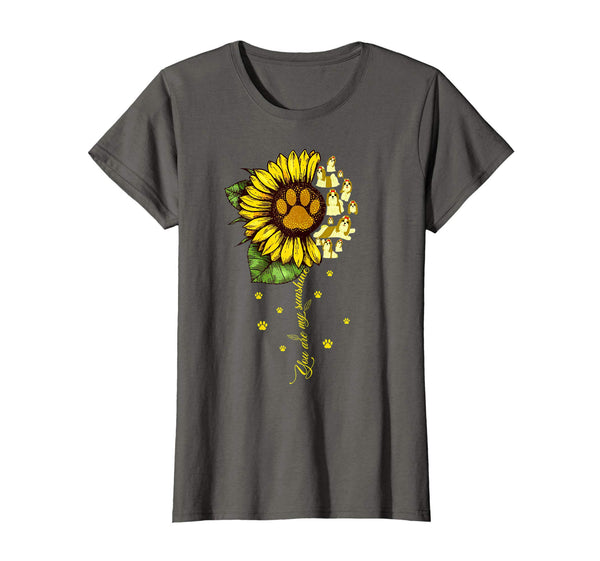 Funny you are my sunshine sunflower Shih tzu Dog Paw T Shirt