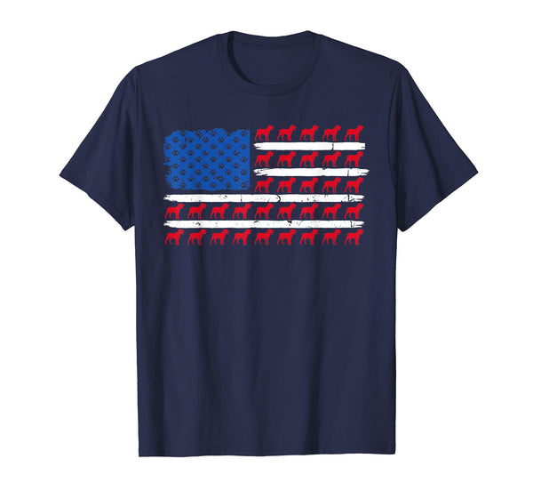 Patriotic American Flag ROTTWEILER Dog lovers gift T-Shirt
