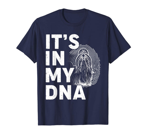 Funny Shih Tzu My DNA Dog Mom Dad Pet Lover T Shirt