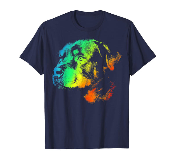 ROTTWEILER Colorful Rainbow Retro T-shirt