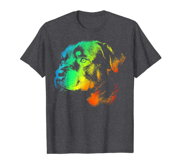 ROTTWEILER Colorful Rainbow Retro T-shirt