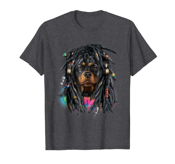 Hippie Rottweiler Dog Dreadlocks, Reggae Dreads T-Shirt