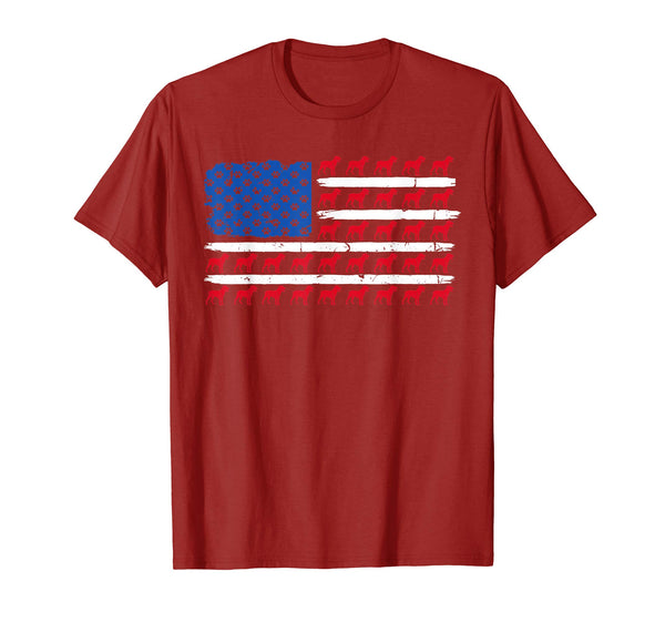 Patriotic American Flag ROTTWEILER Dog lovers gift T-Shirt