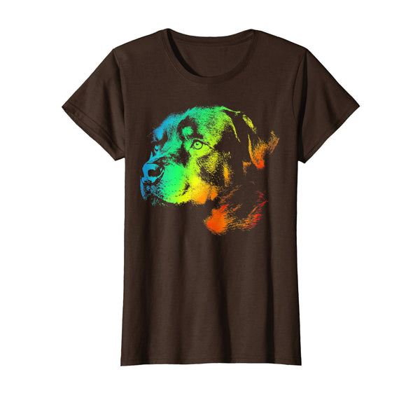 ROTTWEILER Colorful Rainbow Retro T-shirt