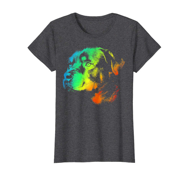 ROTTWEILER Colorful Rainbow Retro T-shirt