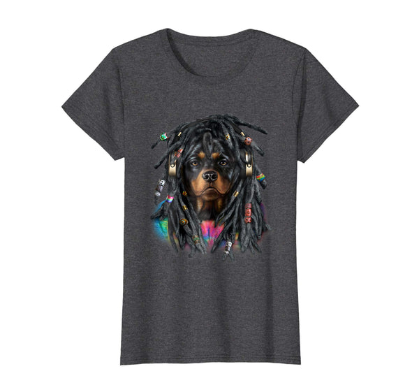 Hippie Rottweiler Dog Dreadlocks, Reggae Dreads T-Shirt
