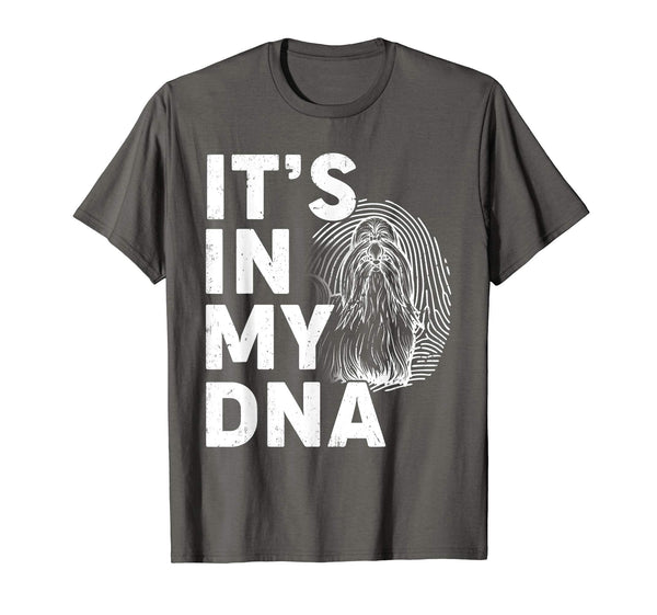 Funny Shih Tzu My DNA Dog Mom Dad Pet Lover T Shirt