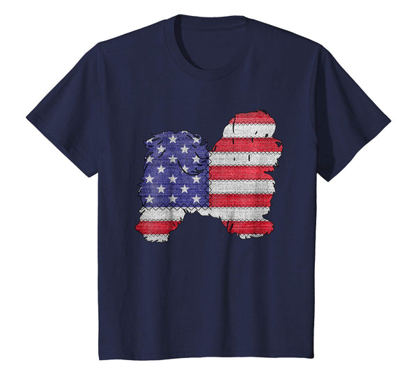 Patriotic SHIH TZU American Flag Embroidery T-Shirt