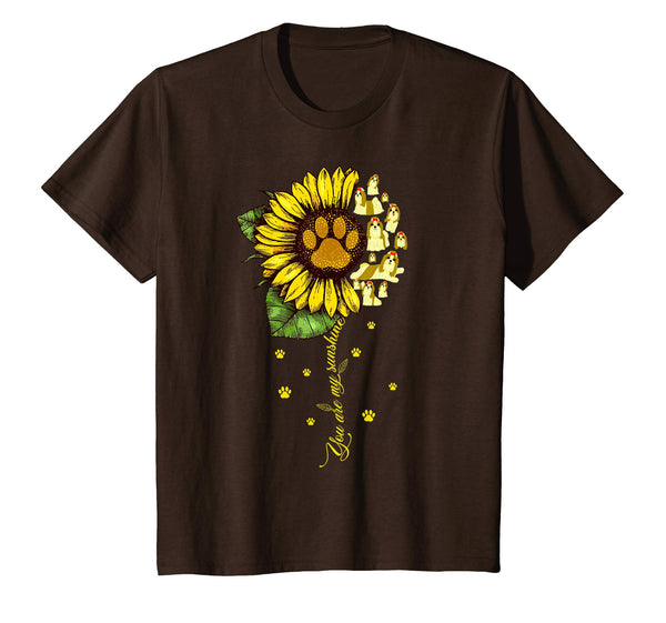 Funny you are my sunshine sunflower Shih tzu Dog Paw T Shirt