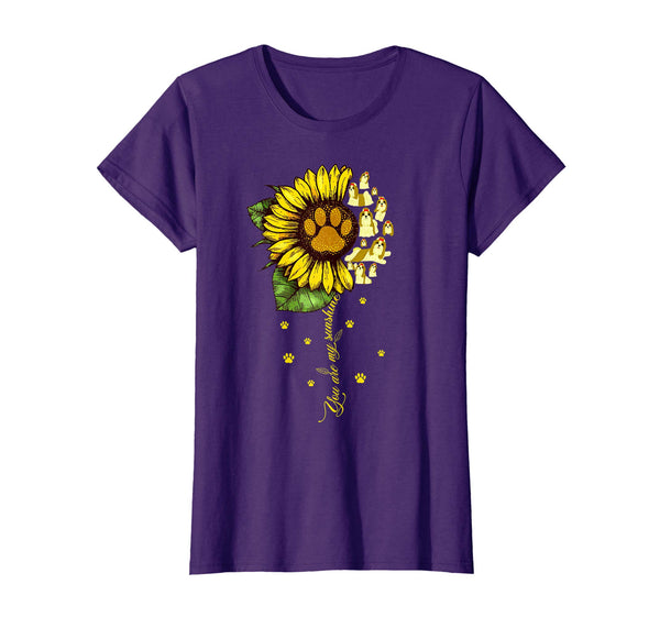 Funny you are my sunshine sunflower Shih tzu Dog Paw T Shirt