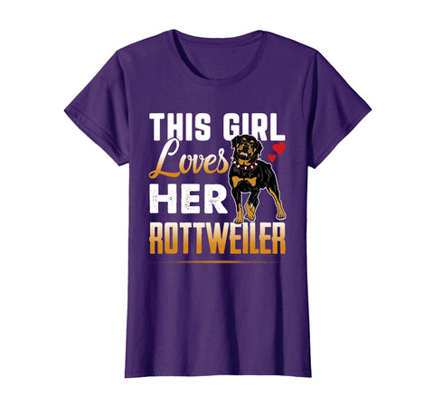 Funny Rottweiler Tshirt This Girl Loves Her Rottweiler Dog