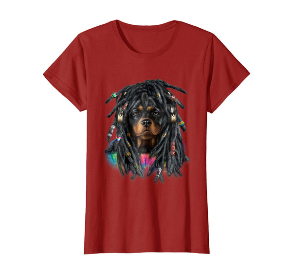 Hippie Rottweiler Dog Dreadlocks, Reggae Dreads T-Shirt