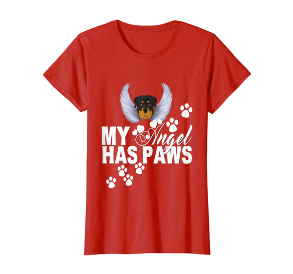 Rottweiler Dog Shirt My Angel Has Paws Love Memorial Mom Dad