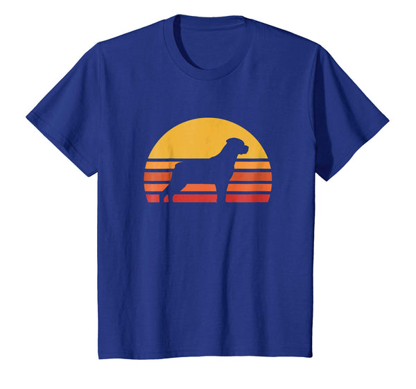 Retro Sun Rottweiler Silhouette T-shirt For Dog Lovers