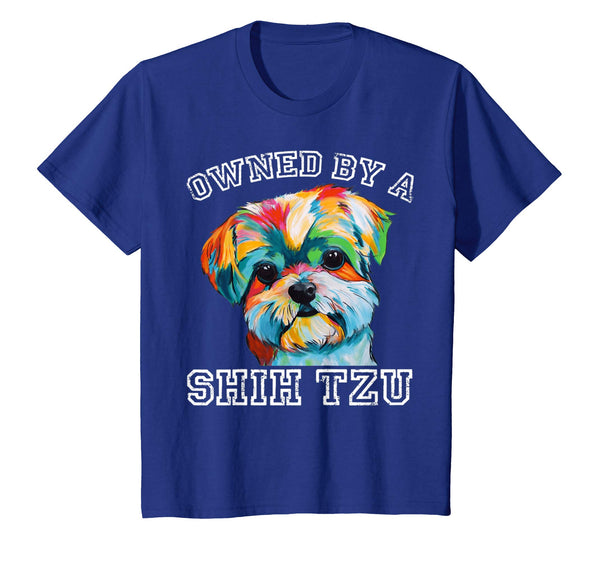 Owned By A Shih Tzu Tshirt Funny Dog Lover Gifts