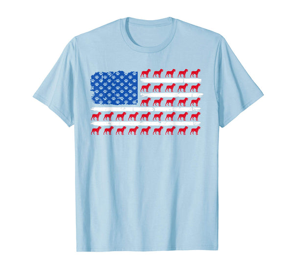 Patriotic American Flag ROTTWEILER Dog lovers gift T-Shirt