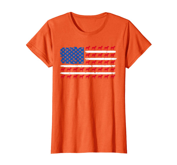 Patriotic American Flag ROTTWEILER Dog lovers gift T-Shirt