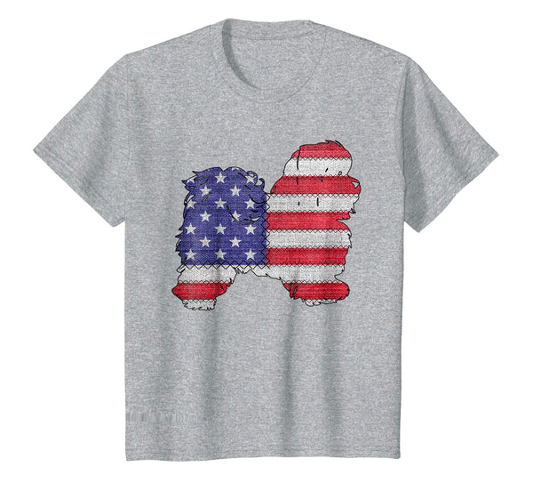 Patriotic SHIH TZU American Flag Embroidery T-Shirt